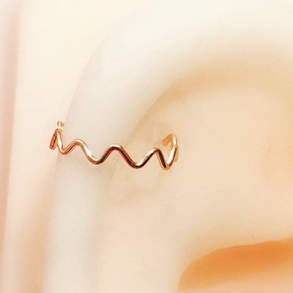 14k gold/rose gold filled/925 sterling silver-cartilage/tragus/rook/daith/helix/snug earring nose ring hoop/small nose
