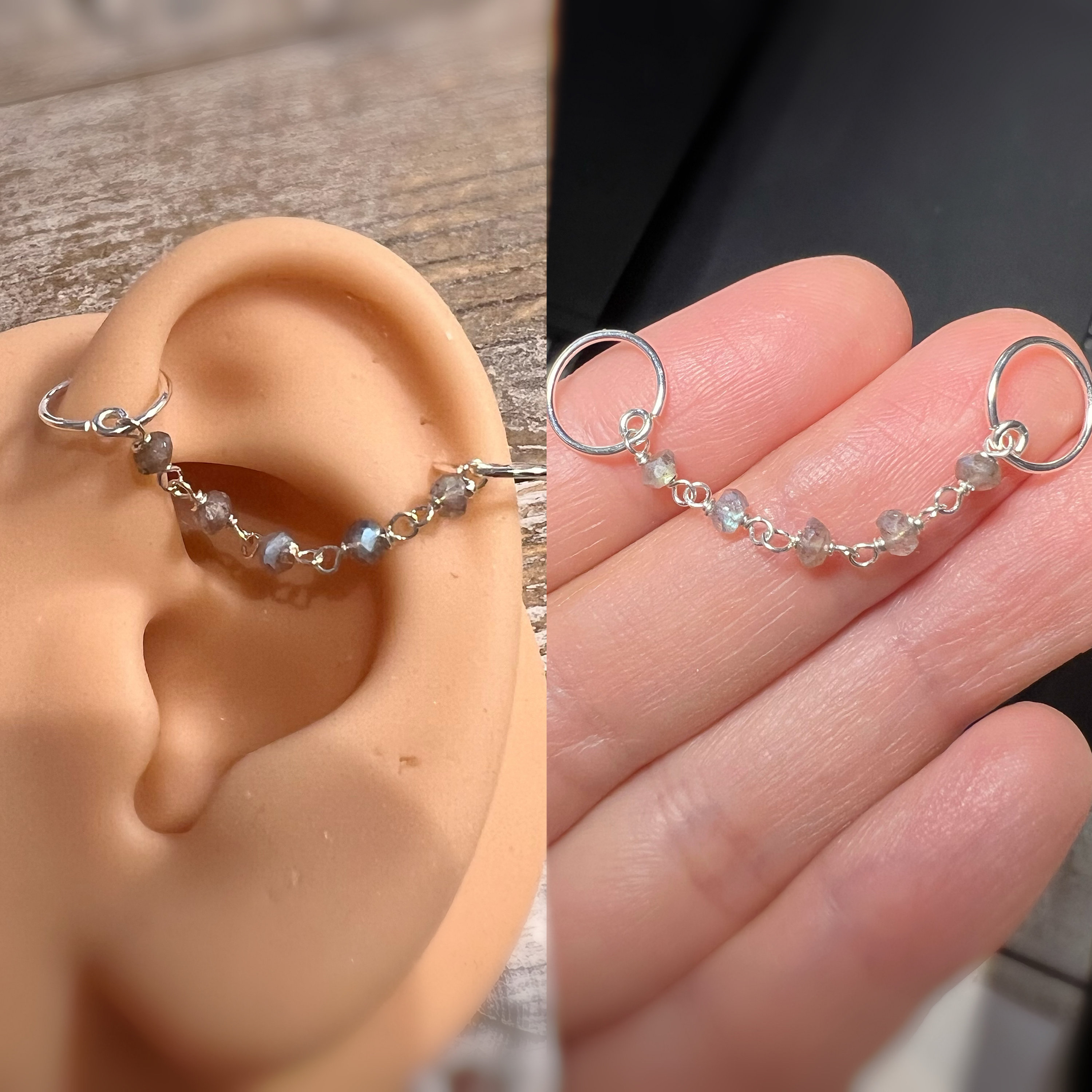 Sterling silver hotsell industrial piercing