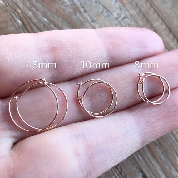 Super Thin 24 Gauge 14k Rose Gold Filled 8 10 13mm Cartilage helix