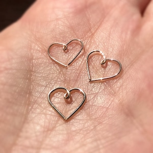 0.5/0.6/0.8 mm-24/22/20 Gauge 14k gold/rose gold filled-925 Sterling Silber Herz Tragus Knorpel Ohrring-Daith/Helix/Knorpel Ring