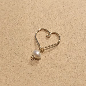 0.5/0.6/0.8 mm-24/22/20 Gauge 14k gold/rose gold filled-925 Sterling Silber Herz Tragus Knorpel Ohrring Perle-Daith/Helix/Knorpel