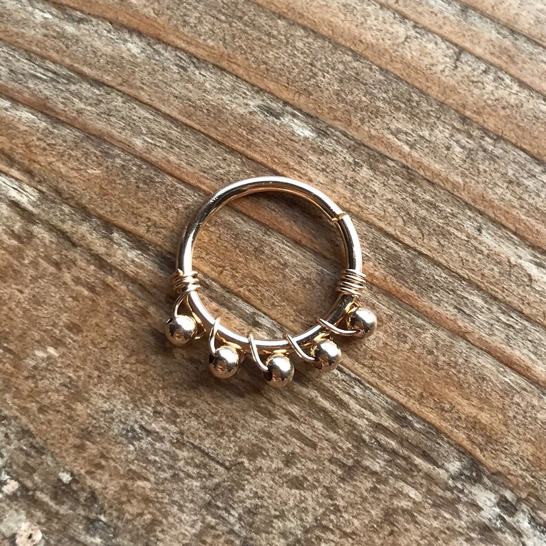 18/20/22/24 Gauge 14k Gold Filled Cartilage Thin Hoop With 5 Etsy