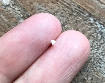 Tiny Triangle L Shaped Nose Stud - 925 Sterling Silver