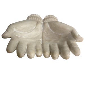 Handcrafted Marble Buddha Hand Mudra - North Indian Art