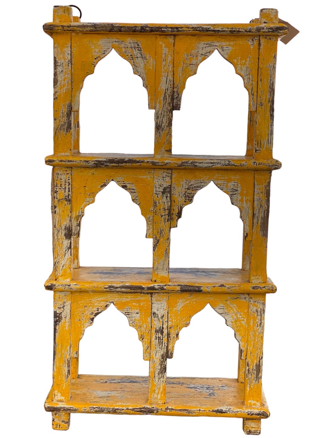 Vintage Yellow Hanging Wall Shelf, Display Shelf, Bedroom Shelf ...