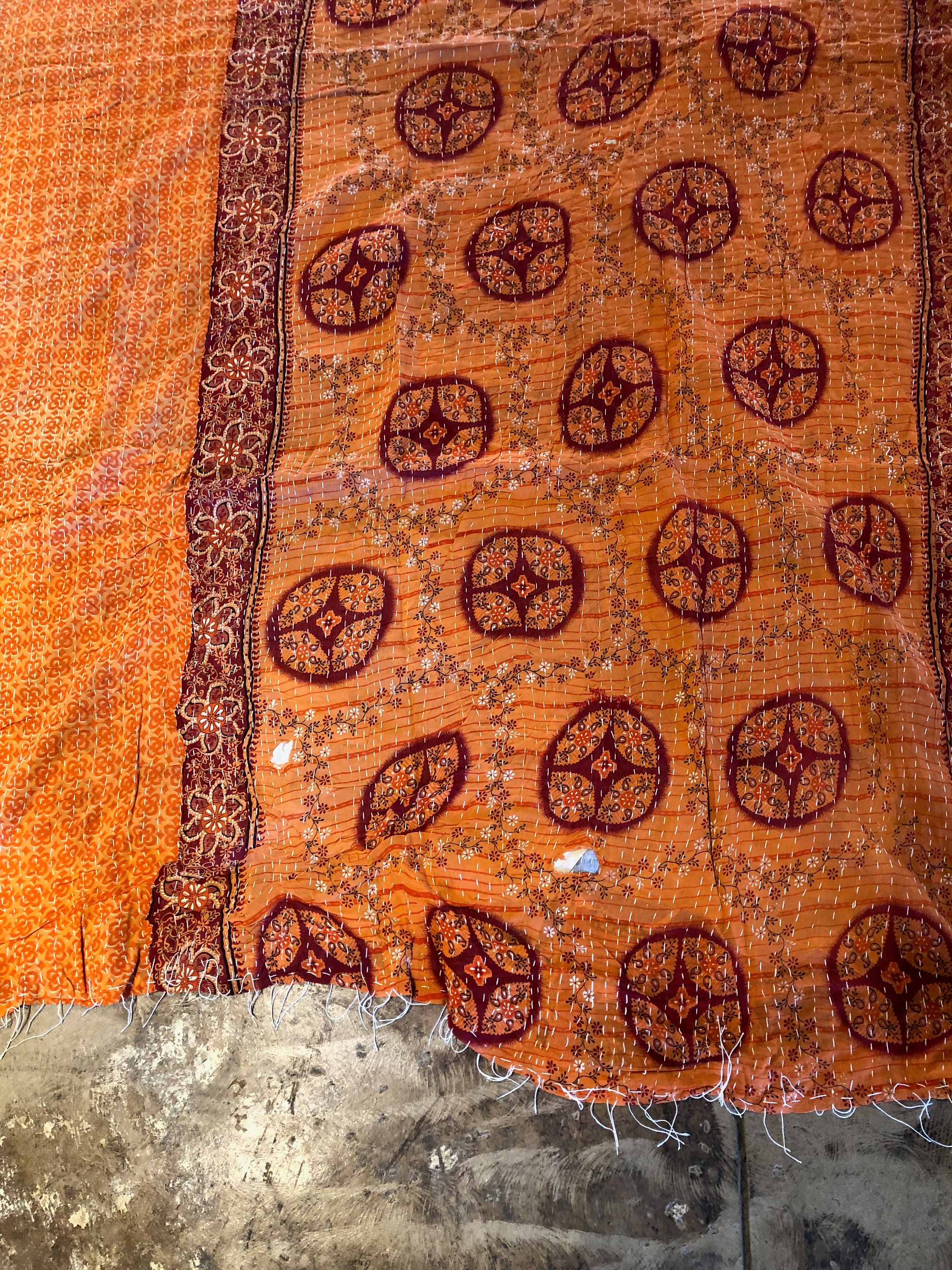 Vintage Kantha Blanket, Quilt, Throw Blanket, Kantha Quilt Indian