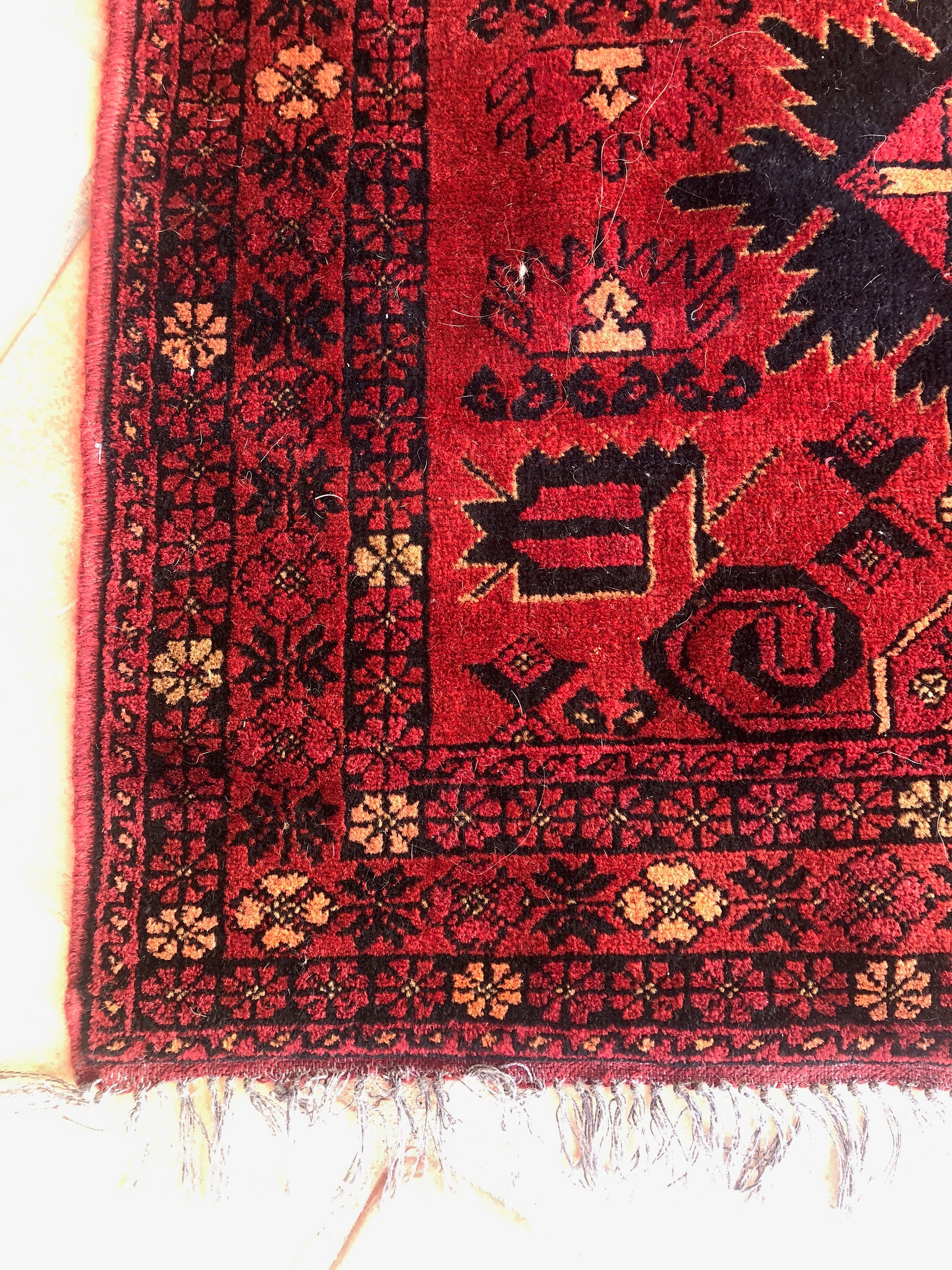 Vintage Burgundy Area Rug, Boho rug, Persian Rug, Carpet, Oriental Rug