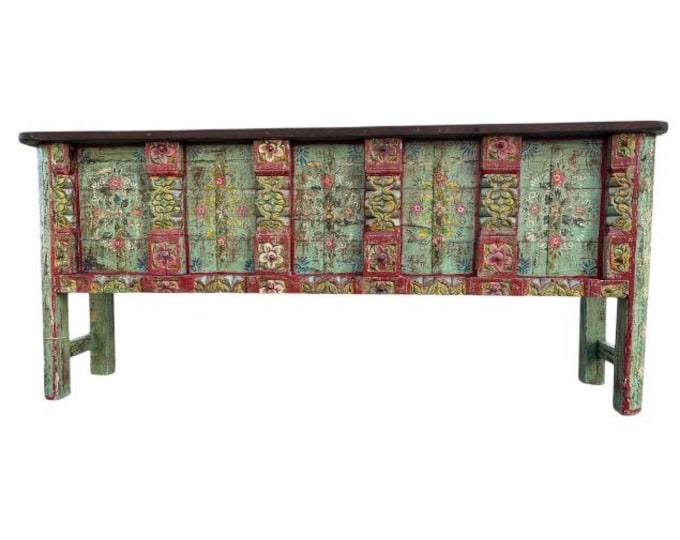 Featured listing image: Vinage console table, sofa table, Entryway table, Bohemian decor, Home furnishing