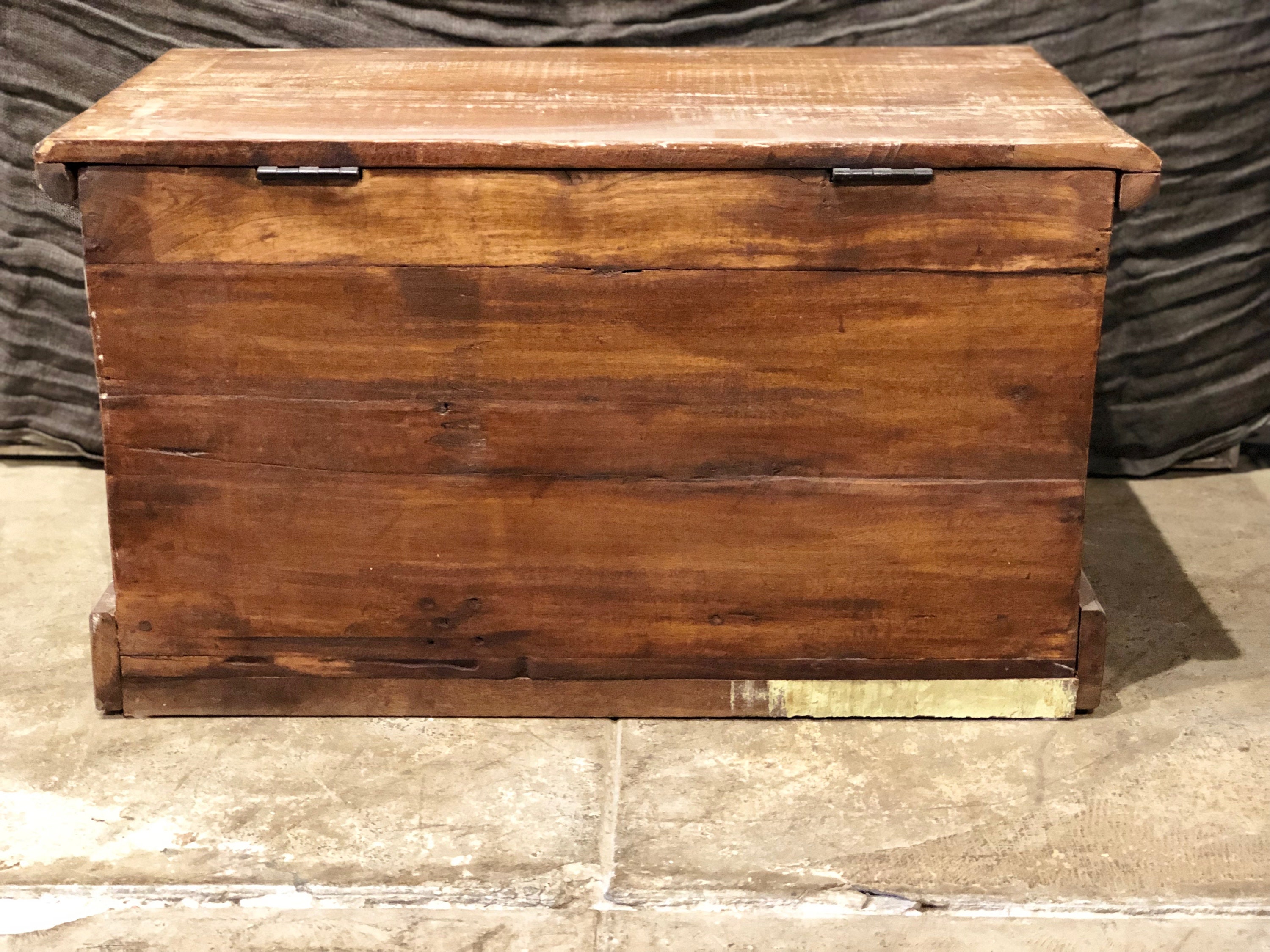 Vintage Reclaimed wood Box, storage, Rustic box, coffee table