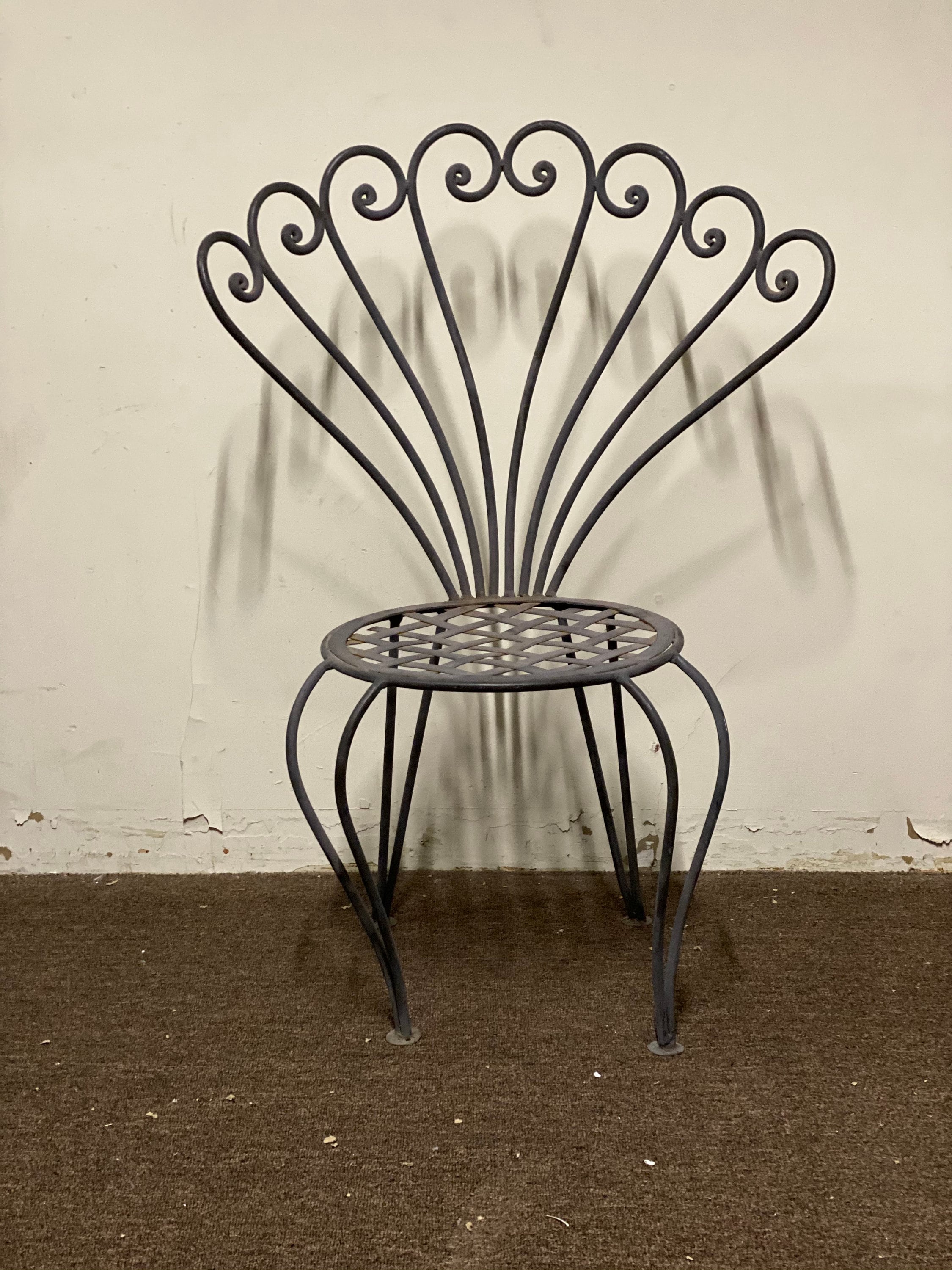 Vintage Iron Chair, Patio Outdoor Rustic Dining Chair, Dining Room