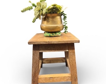 Wooden Stool, Hand made Sheesham Wood Stool, Low Table, Bohemian Decor