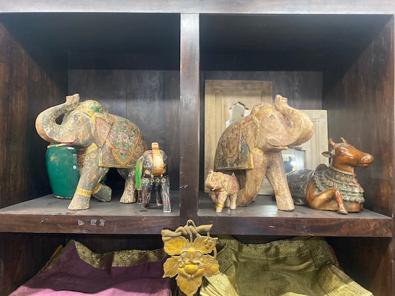 Carved Marble Elephant From Jaipur - Ca 1980 Carved Marble Elephant From Jaipur - Ca 1980