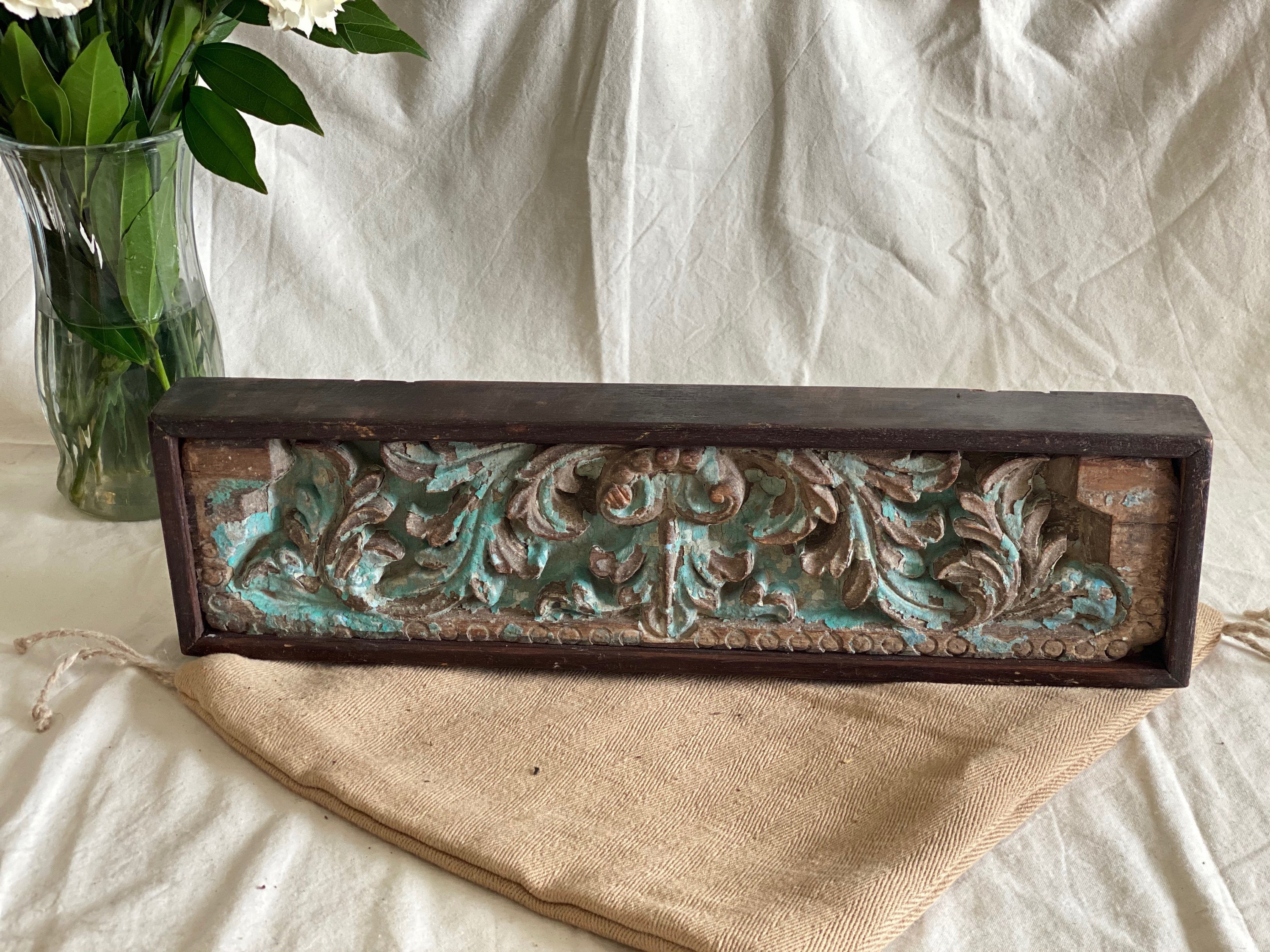 Vintage wood panels, Indian wood panels, decorative wood panels, carved