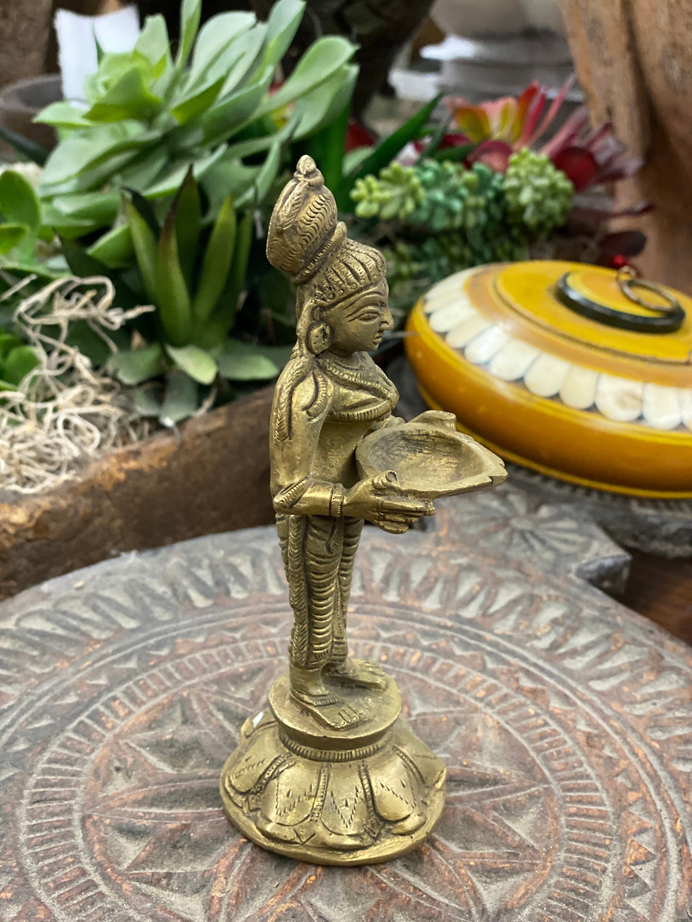 Indian Vintage Brass Temple Lamps, Oil Lamp, Hindu Lamp, Oil Lamp