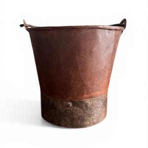 Vintage iron  bucket of water,