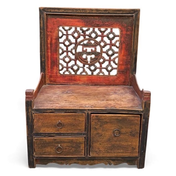 Vintage Altar, Storage,wooden Display cabinet,chains Altar