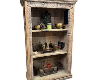 Bookshelf, architectural, reclaimed wood