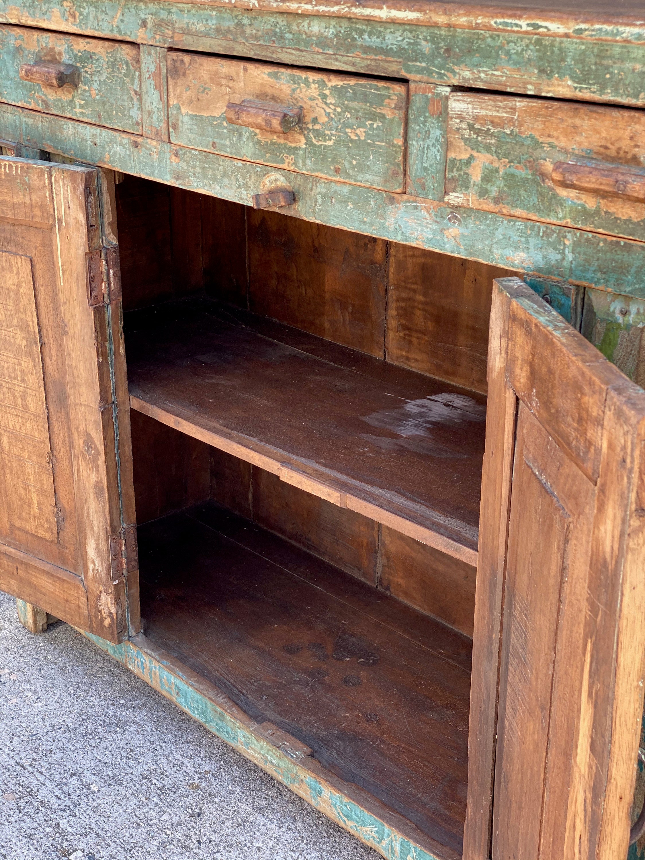 Vintage Indian wooden Cabinet, Reclaimed Wood, vintage Furniture, one 