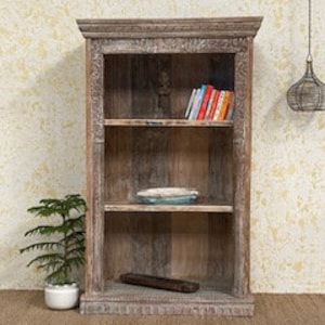 Bookshelf, architectural, reclaimed wood