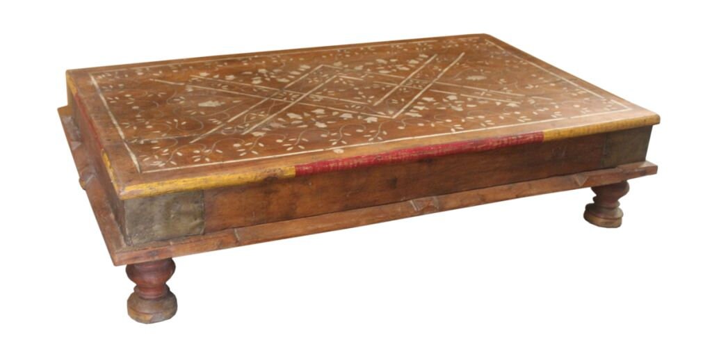 Low Coffee Table Vintage Wooden Coffee Table Distressed Table One Of A Kind