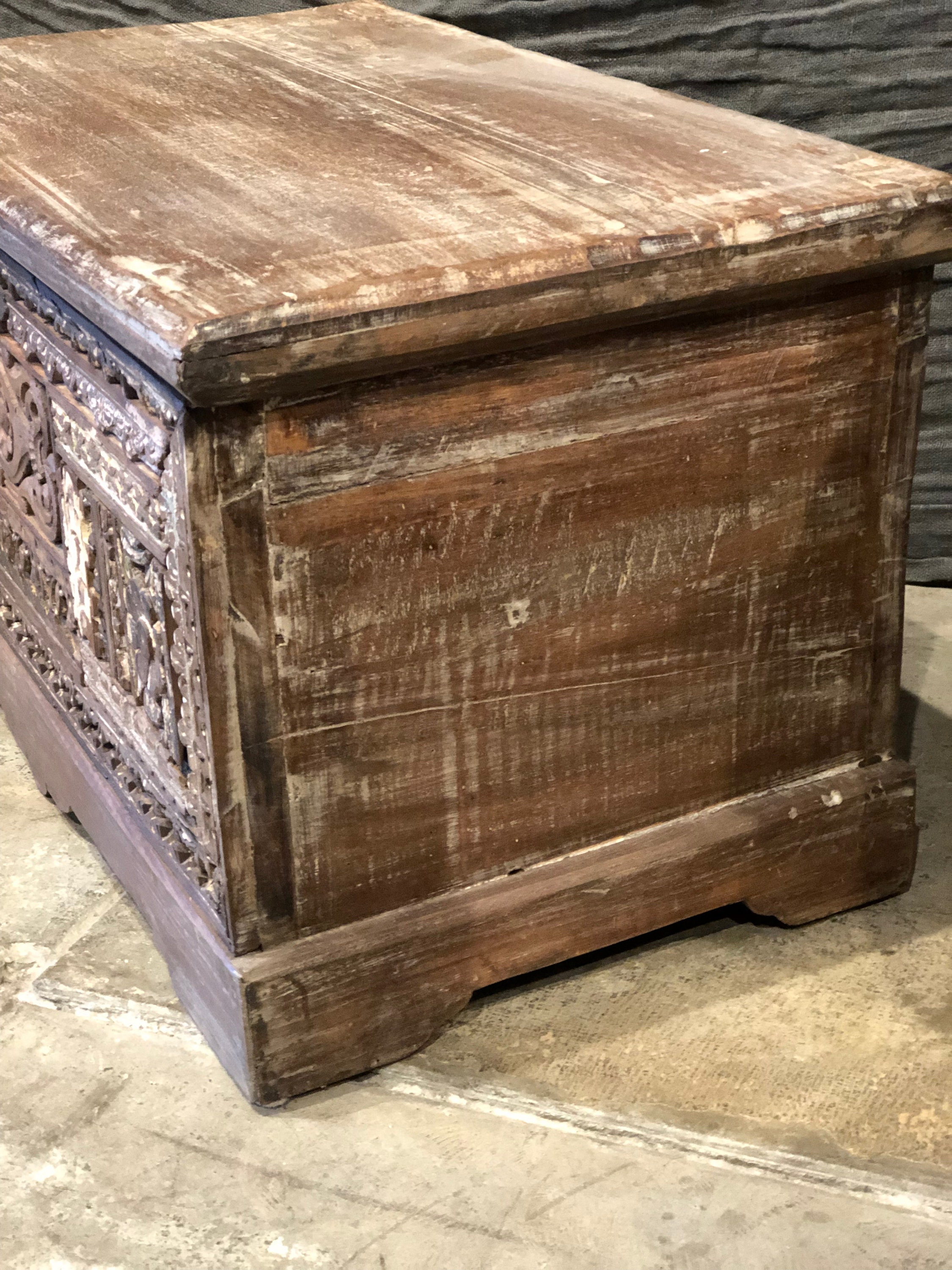 Vintage Reclaimed wood Box, storage, Rustic box, coffee table