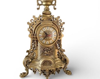 Vintage large brass clock, Standing clock