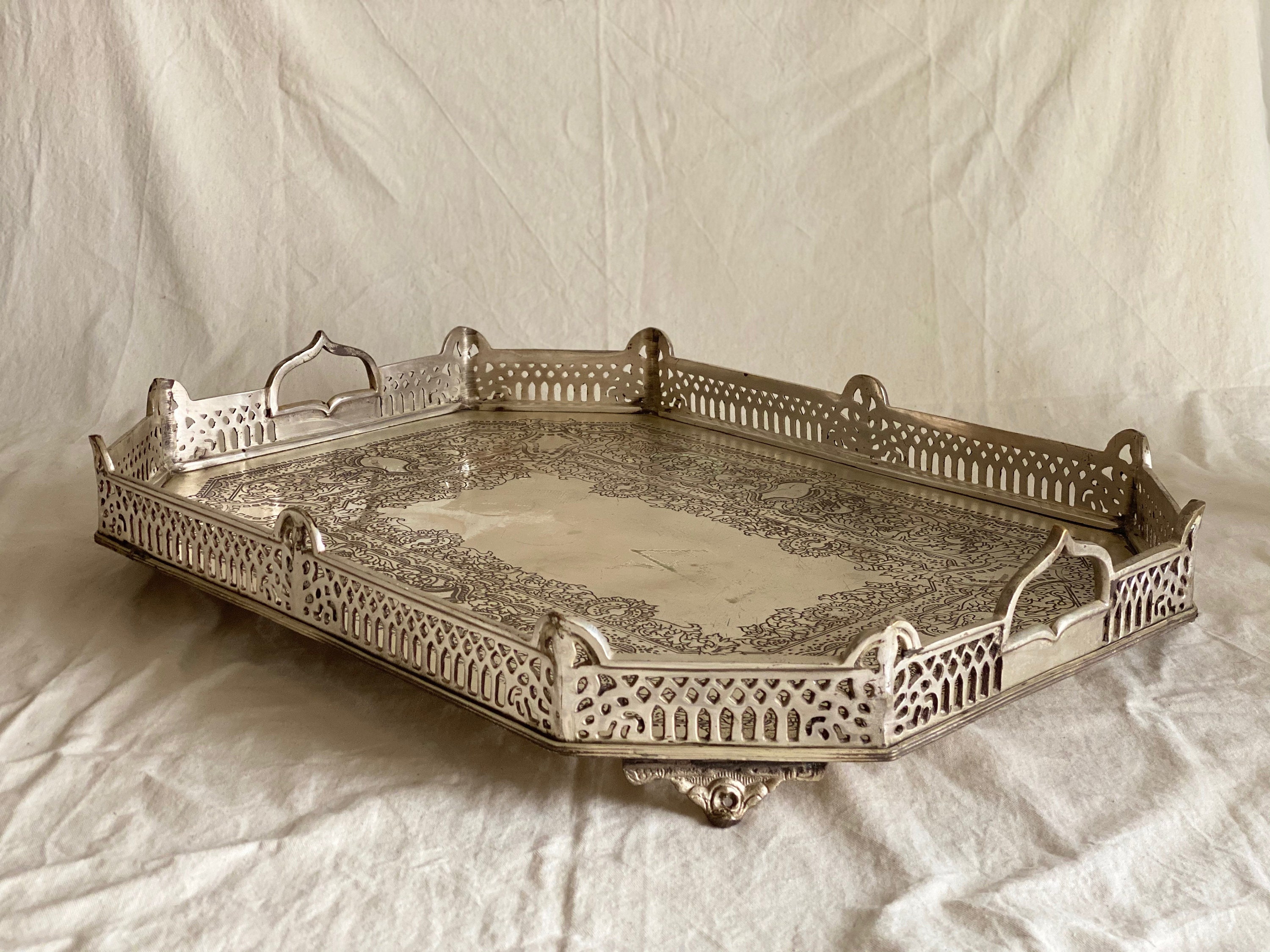 Silver Antique Tray, tray