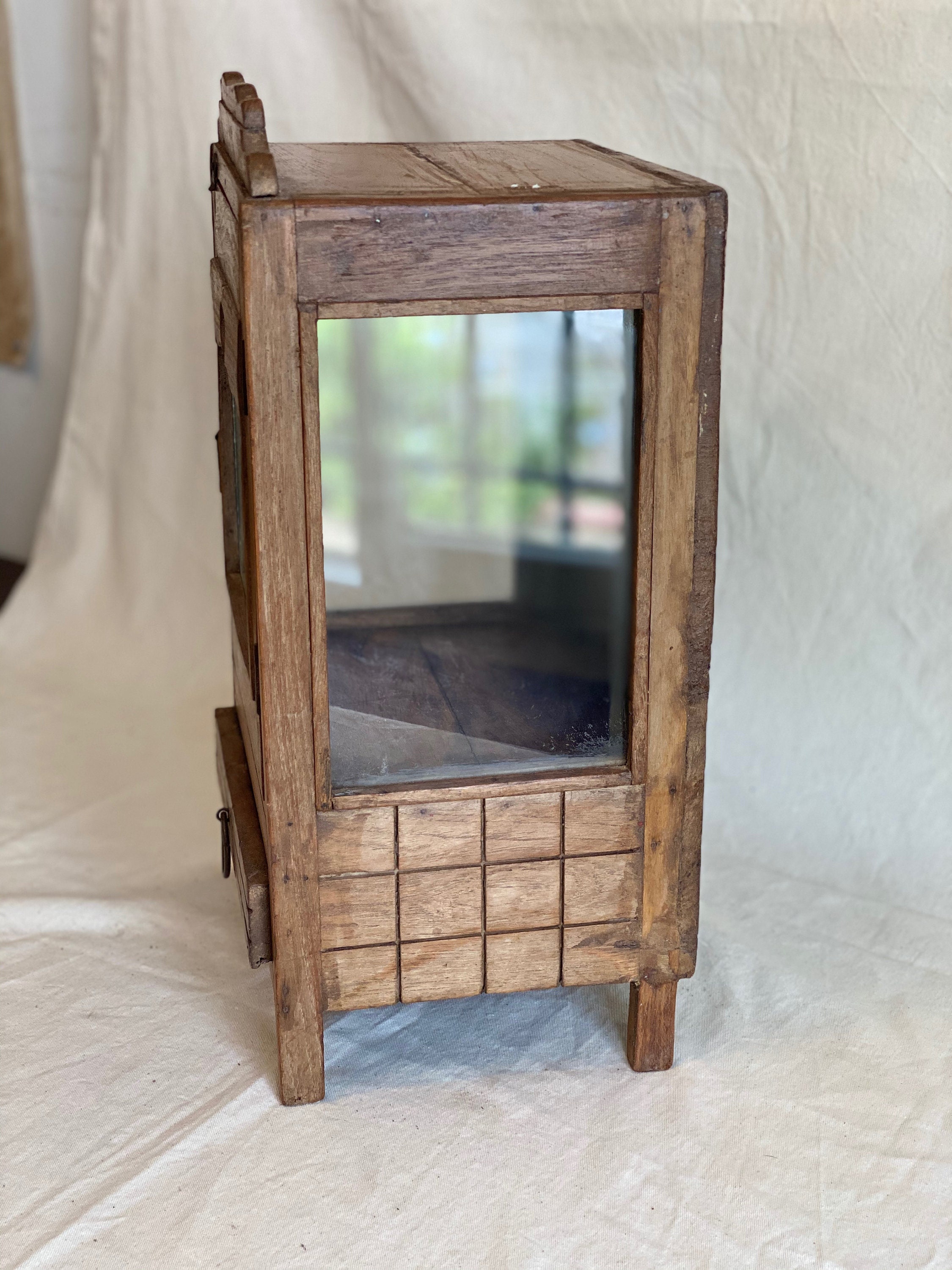 Indian Glass Showcase, Glass Showcase, display case, Altar, Shrine