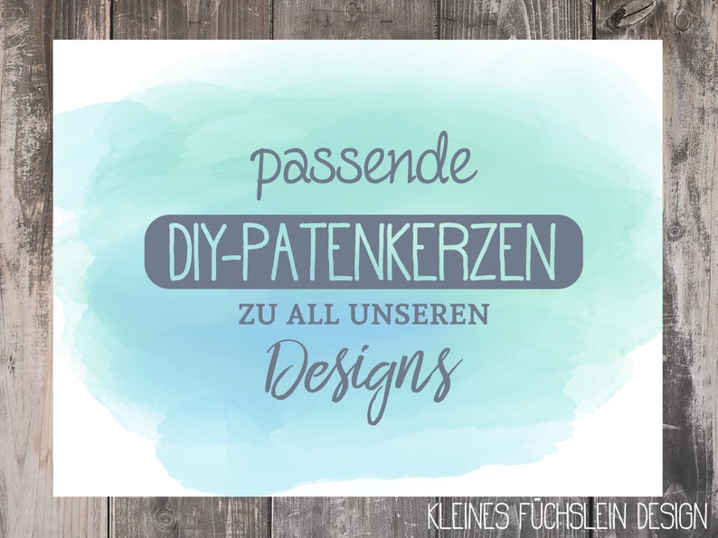 DIY Patenkerze passend zur Taufkerze Bild 1