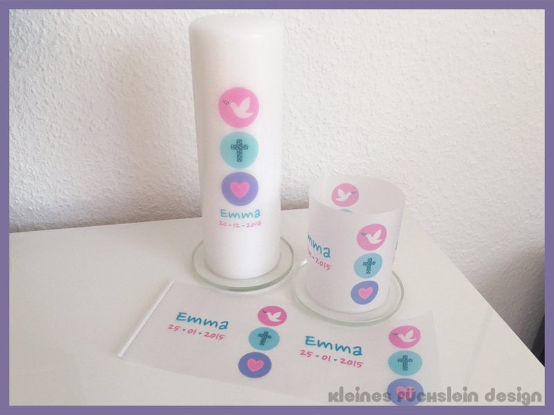 Personalisiert Taufkerze Mit Foto - 3D Engel Design Für Taufe