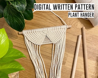 Motif macramé bricolage | téléchargement de motifs, macramé débutant, téléchargement de motifs, instructions de macramé, tutoriel de macramé