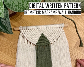 Boho Macrame Wall Hanging INSTANT DOWNLOAD written pattern, macrame DIY printable pattern, living room, nursery, bedroom decor