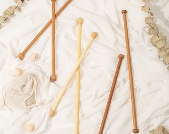 Wooden Craft Dowels for Macrame, Tapestry and Weaving DIY - 3 designs in 2 different sizes