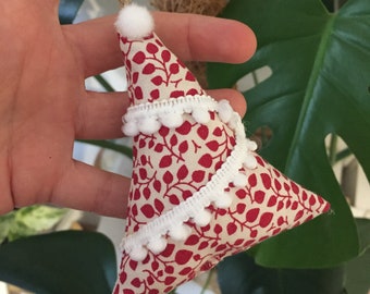 Mini Fabric Christmas Tree Decoration/Tree Ornament/Christmas Decoration/Patterned Tree - Christmas, Decorations, Tree, Ornaments,Fabric