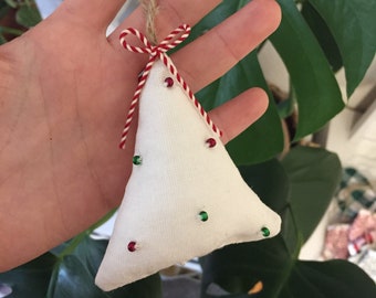 Mini Fabric Christmas Tree Decoration/Tree Ornament/Christmas Decoration/Patterned Tree - Christmas, Decorations, Tree, Ornaments,Fabric