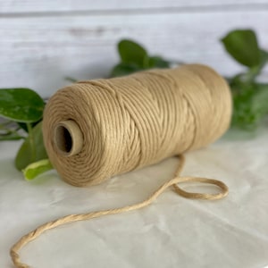 3mm Cavo Macrame Ritorto Singolo 100m - 100% Cotone 14 Colori / corda di cotone ritorto, cavo macrame 3mm, forniture macrame, abbronzatura, sabbia, mandorla