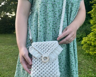NKNIT suede macrame bag 【small】 suede macrame bag [small] – NKNIT