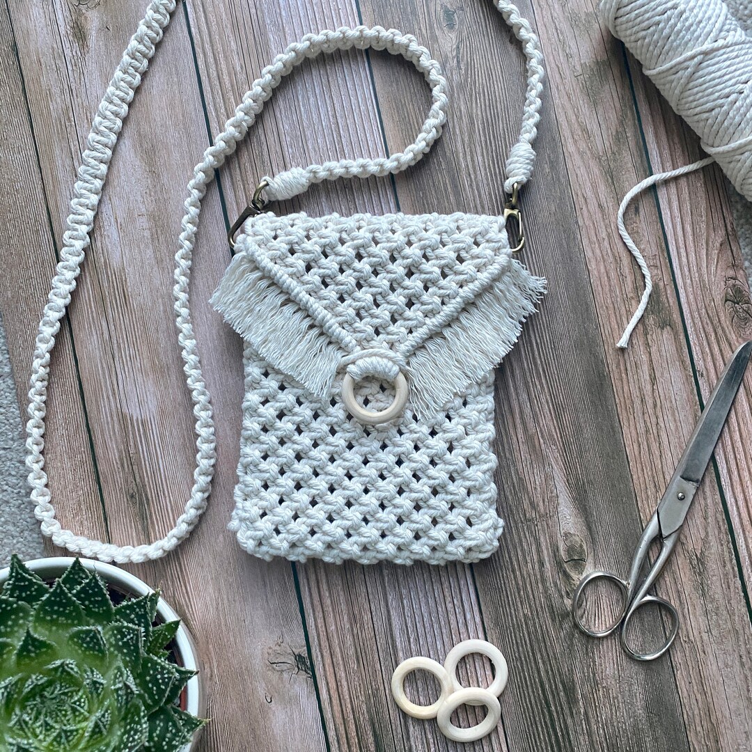 NKNIT suede macrame bag 【small】 suede macrame bag [small] – NKNIT