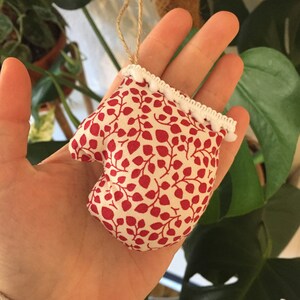 Mini Stoffhandschuhe Dekoration/Weihnachtsbaumschmuck/Weihnachtsdekoration/Gemusterte Handschuhe - Weihnachten, Dekorationen, Ornamente, Stoff