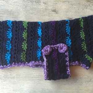 Medium Fancy Multicolored Shell Stitch Dog Sweater