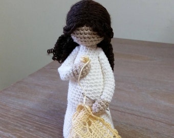 Mother-to-be Crochet Doll Pattern, Eve, Baby Blanket (English, Dutch, German)
