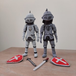 PDF Instant download. Armour of God KNIGHT, , Fantasy Range Amigurumi, Crochet Pattern, Unique crochet
