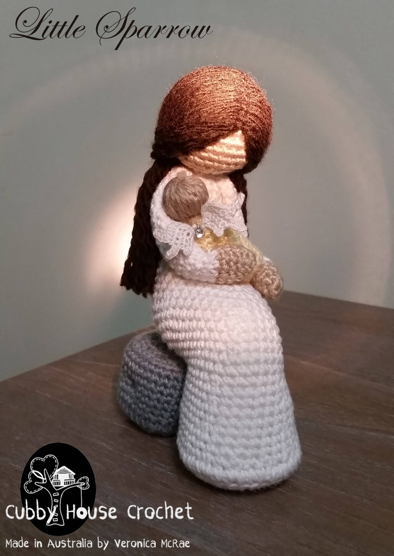 Crochet Pattern Little Sparrow Zion Asher. Mother image 1