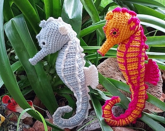 PDF Instant download. Seahorse crochet pattern PDF