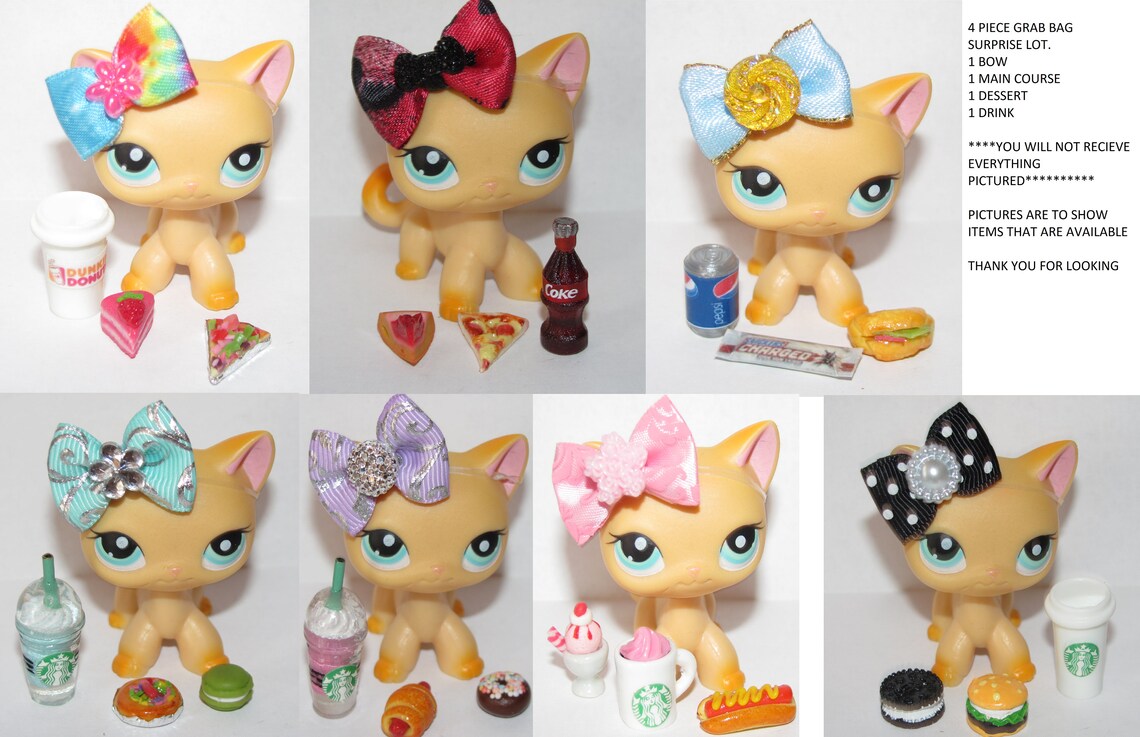 Littlest Pet Shop Clothes Lps Accessories 4 Piece Random Lot Etsy