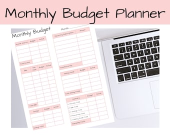 Monthly Budget Printable PDF