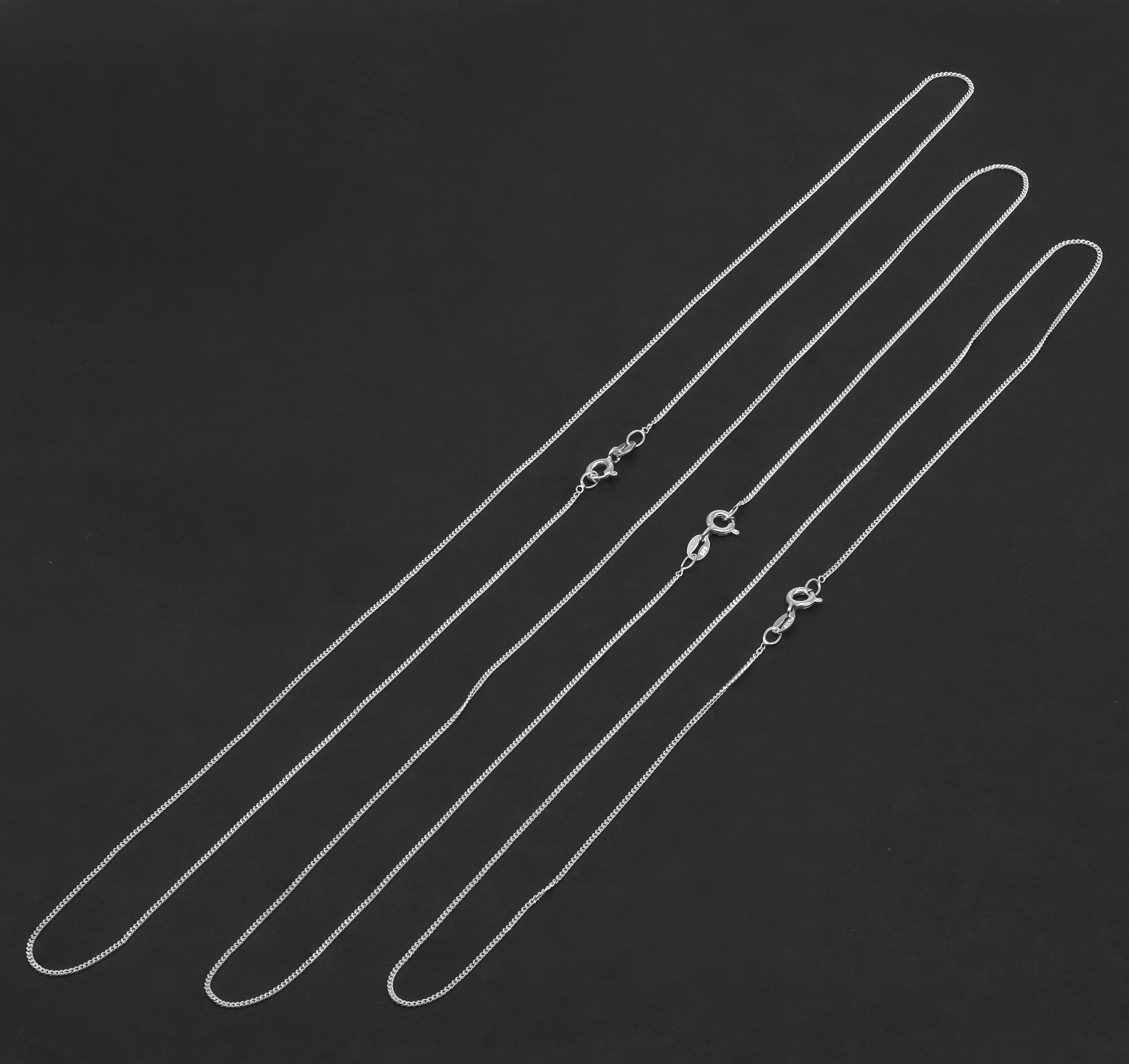 Catena a maglie in argento sterling 925 massiccio – Delicata, ipoallergenica - Italia