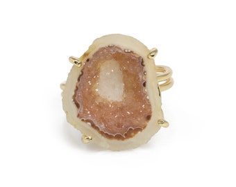 Stone Selection Cleopatra Geode Ringen 15 - 20 MM Micron Verguld