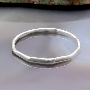 Hammered Silver 925 Stacking Rings