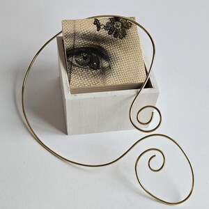 Large Spiral Sculptural Brass Necklace - One-of-a-kind Handcrafted Piece by Sinergie Milano